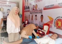 HUT Partai Gerindra ke- 15, DPC Banggai Sentuh Anak Panti dan Donor Darah