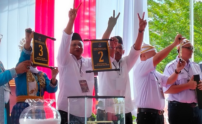 Pleno pengundian nomor urut.